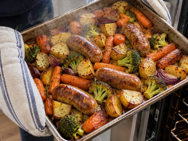 Sausage traybake